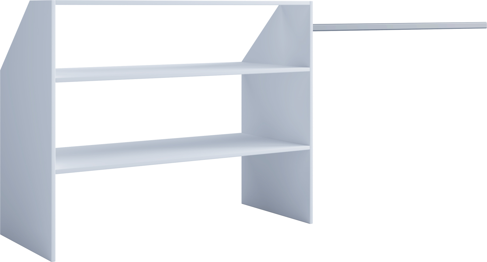 Dachschrägen-Regal DACHO - weiß - 90 cm breit