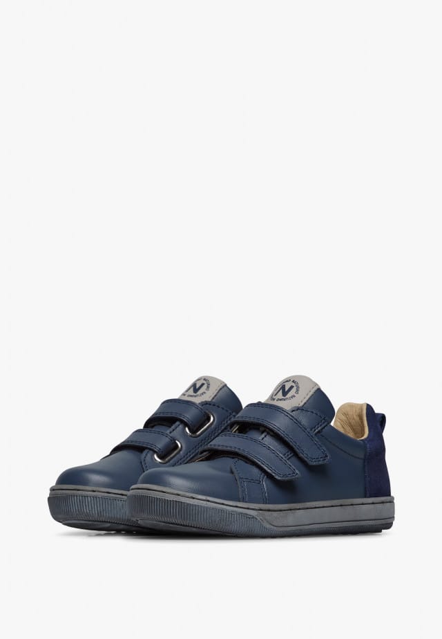 NATURINO CALEB VL.Sneakers aus Leder und Veloursleder, Marineblau