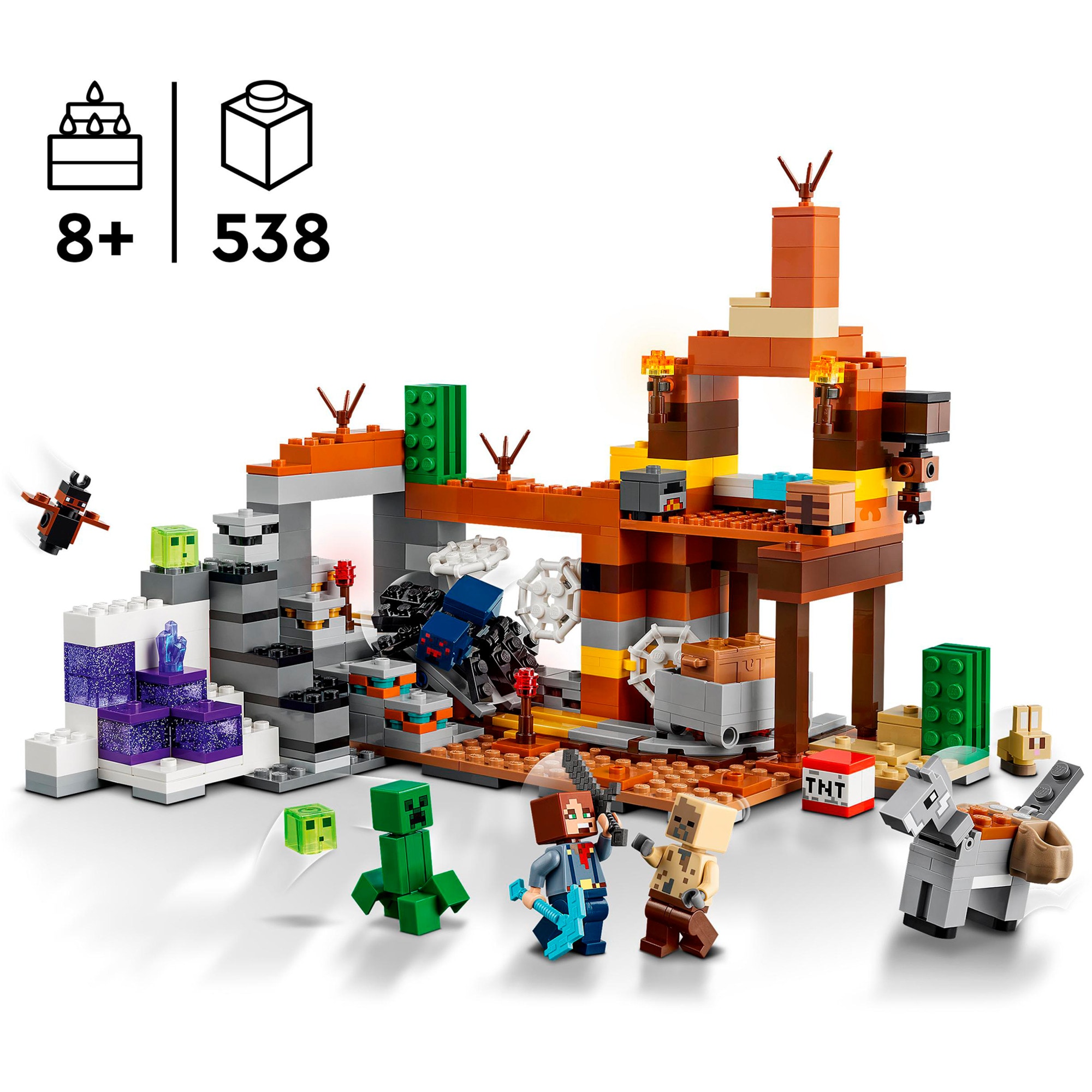LEGO Konstruktionsspielzeug Minecraft Die Mine in den Badlands