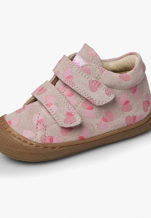 NATURINO COCOON VLLauflernschuhe aus Veloursleder, Puderrosa