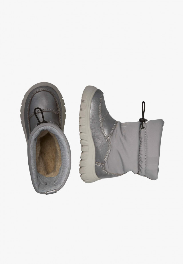 NATURINO VARNA 2 WP.Stiefel aus Veloursleder und technischem Gewebe, Silber