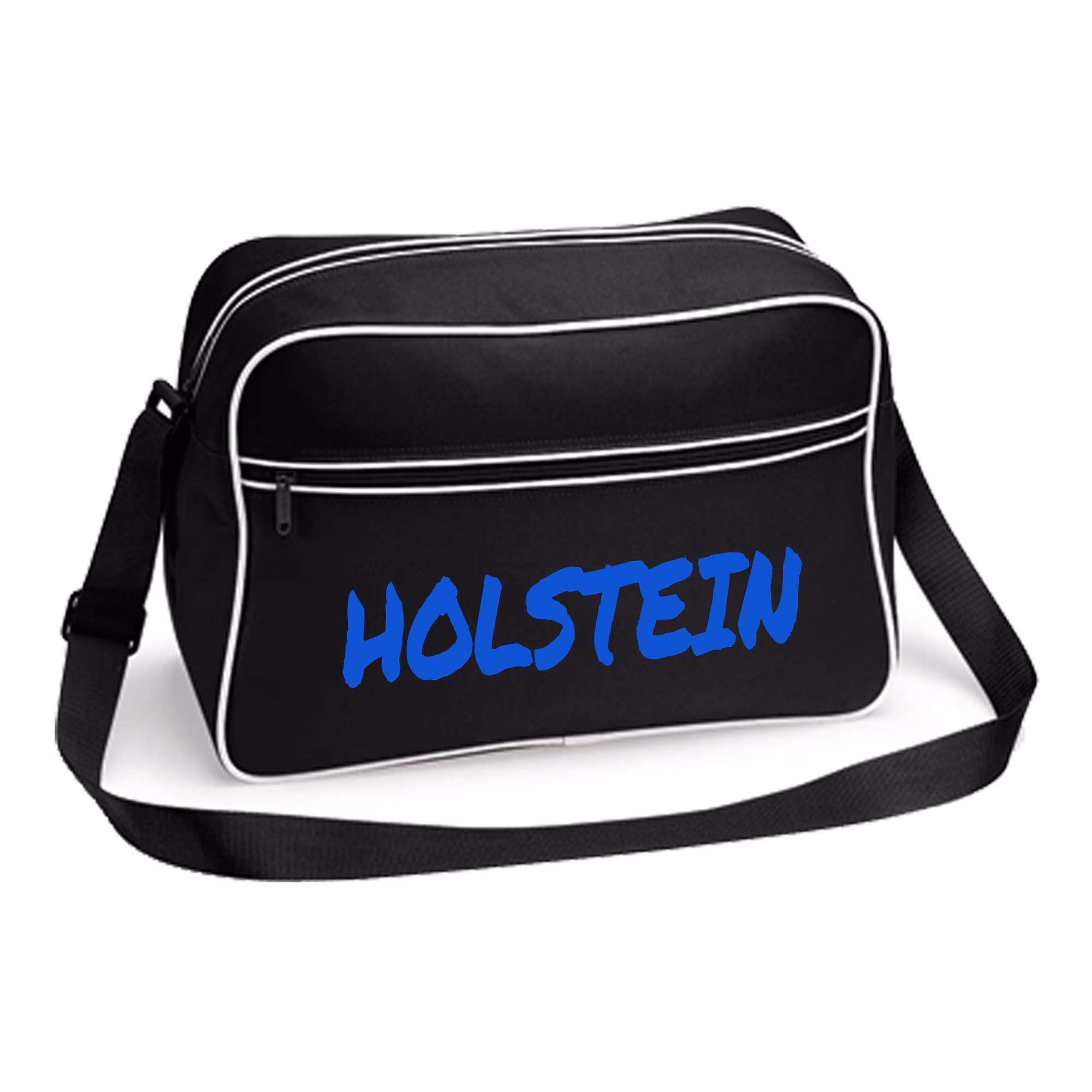 multifanshop® Retrotasche - Holstein - Textmarker - Druck blau