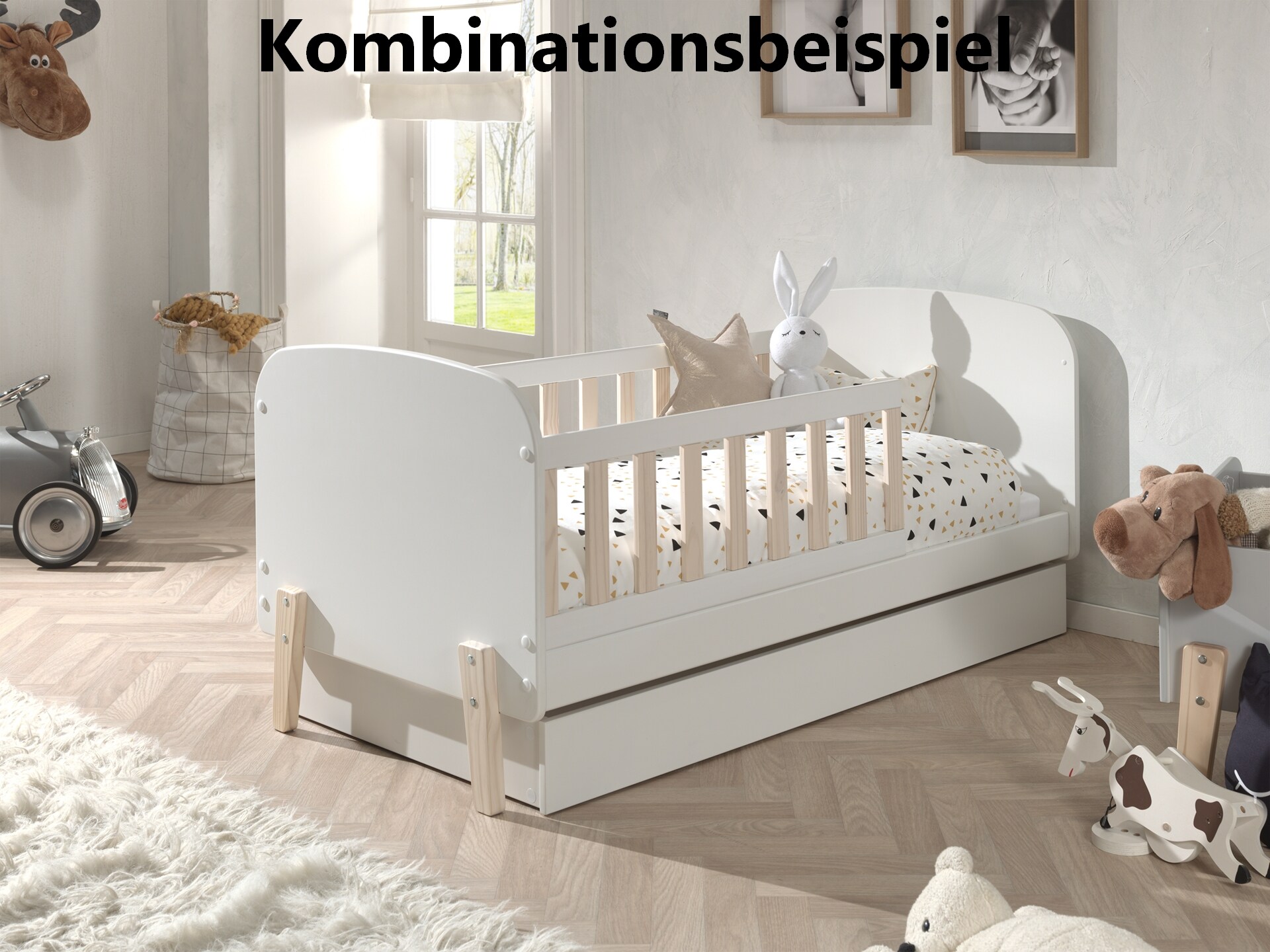 Kinderbett Kiddy 70 x 140 cm weiß