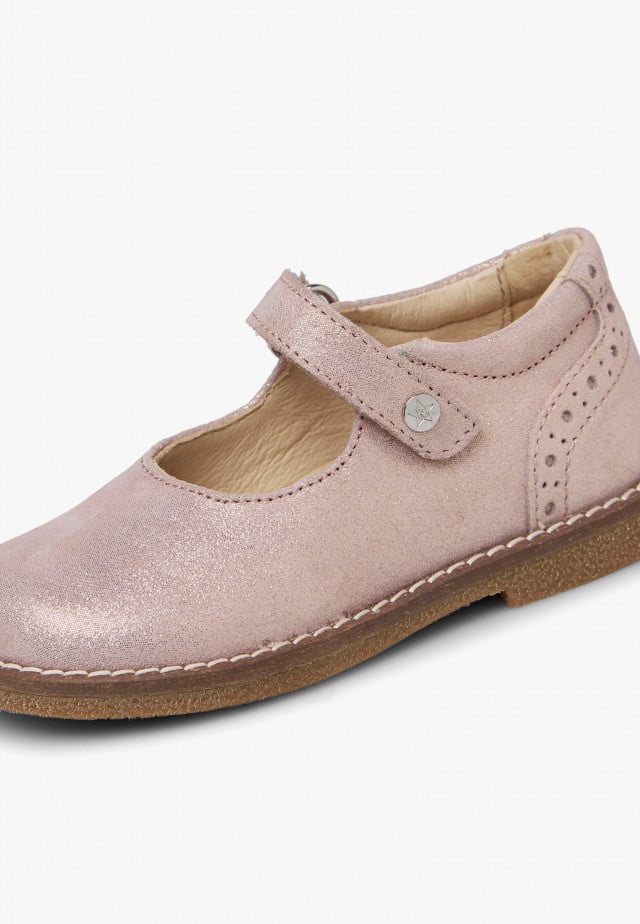 NATURINO FROCCBallerinas aus glitzerndem Veloursleder, Rosa