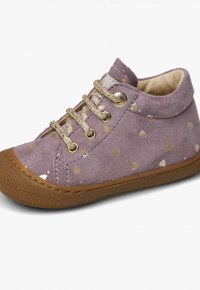 NATURINO COCOONLauflernschuhe aus Veloursleder, Rosa