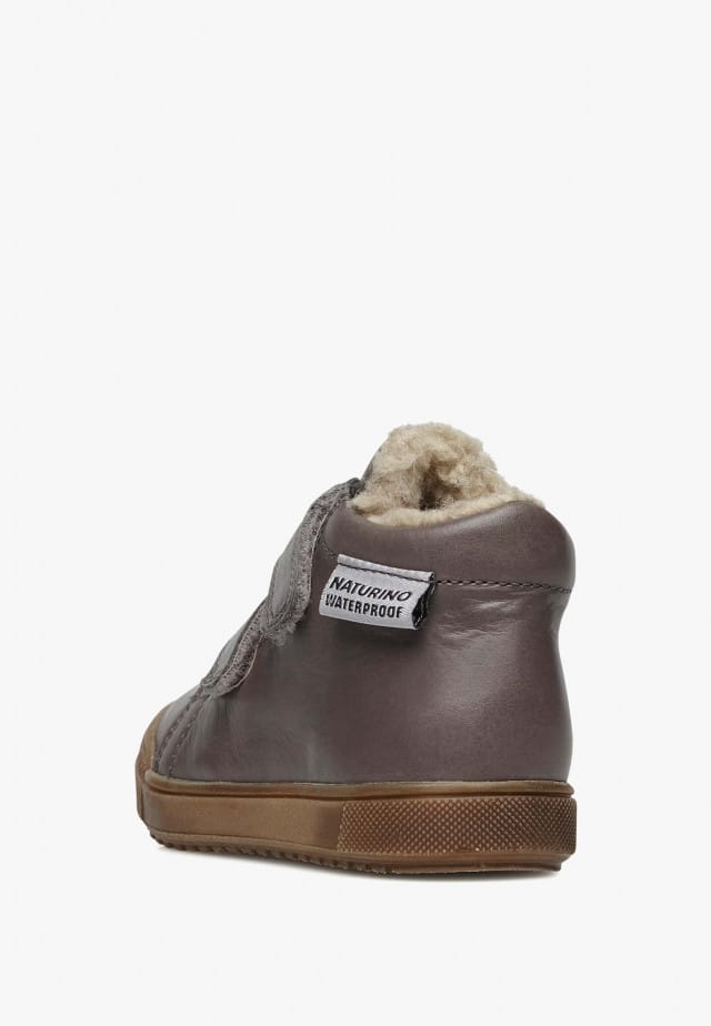 NATURINO NEW MULAZ VLSchuhe aus Leder mit Futter aus Kunst-Shearling, Grau