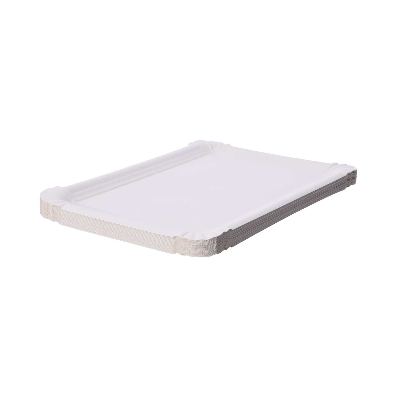 Heku Pappteller eckig 17 x 23 cm kompostierbar weiß  20er