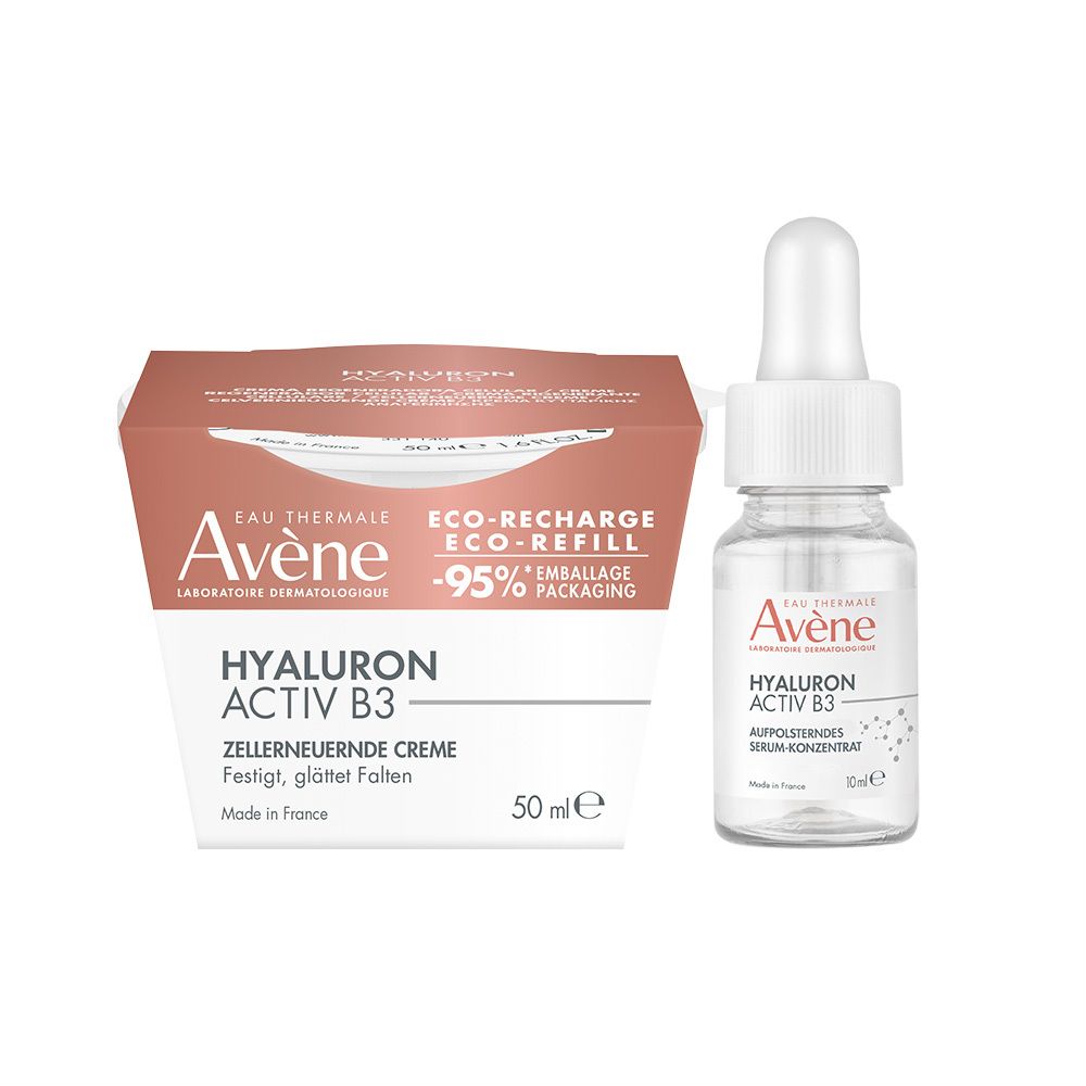 Avène Hyaluron Activ B3 Zellerneuernde Creme Nachfüllpack - Anti-Aging Pflege Tagescreme + Avène Hyaluron Activ B3 Serum 10ml GRATIS