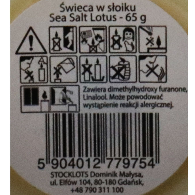 Duftkerze im Glas Sea Salt Lotus, 160 von Scented Candle