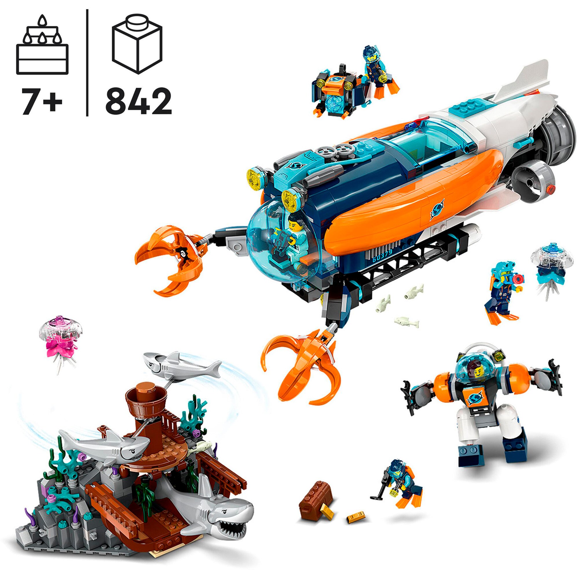LEGO Konstruktionsspielzeug City Forscher-U-Boot