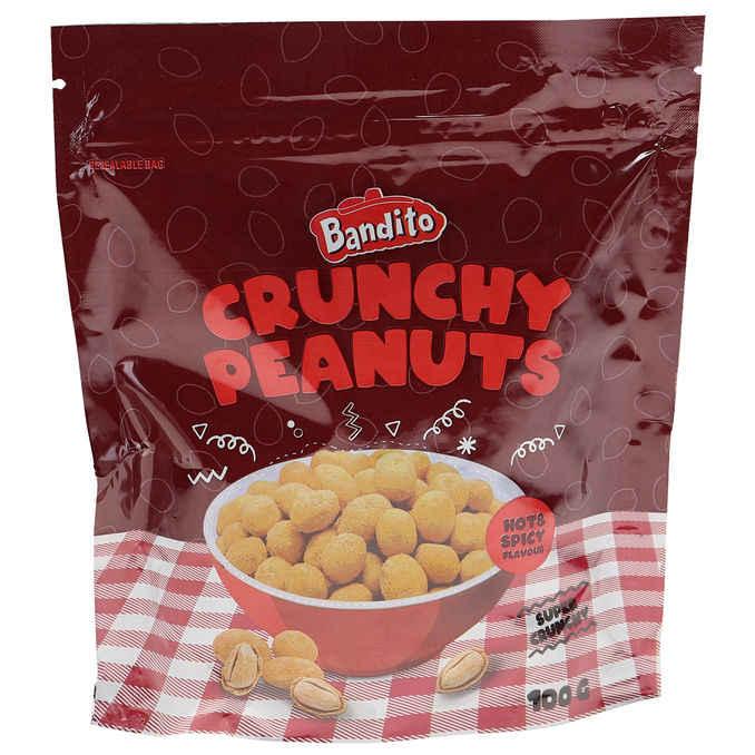 Crunchy Peanuts Hot & Spicy, 100g von Bandito