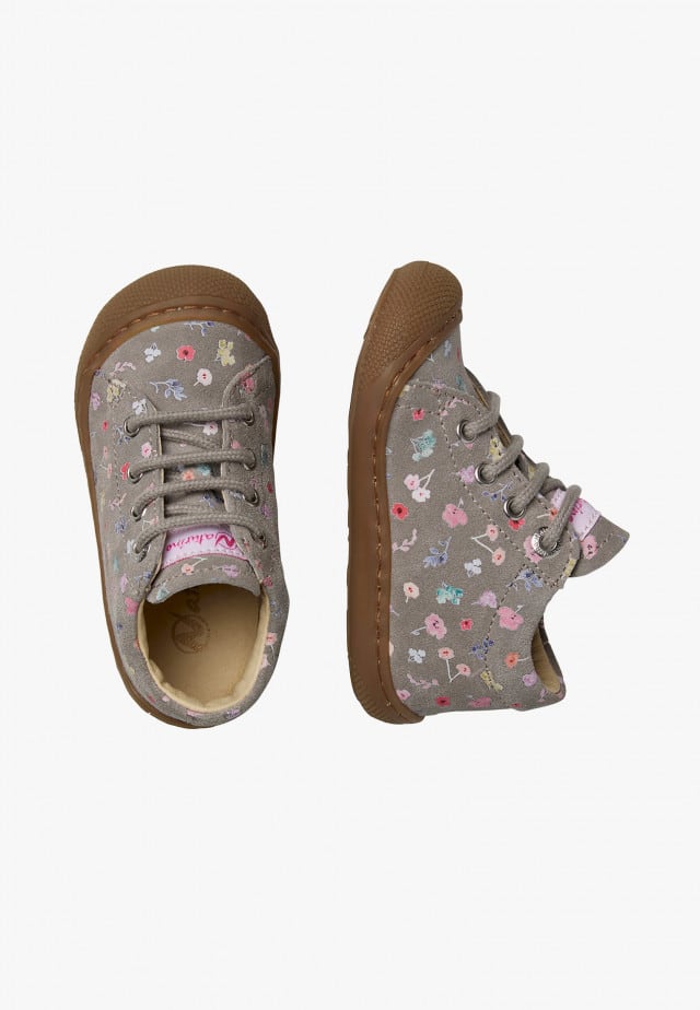 NATURINO COCOONLauflernschuhe aus Veloursleder, Dunkelgrau