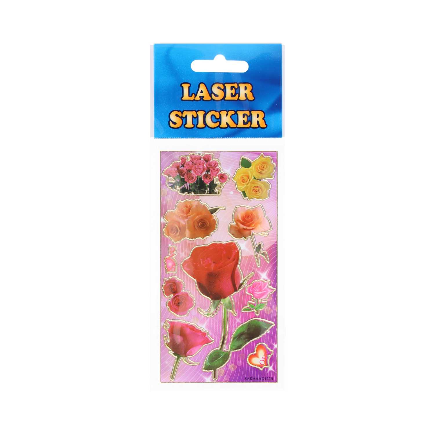 Sticker Laser Blumen 7 x 18 cm 9fach