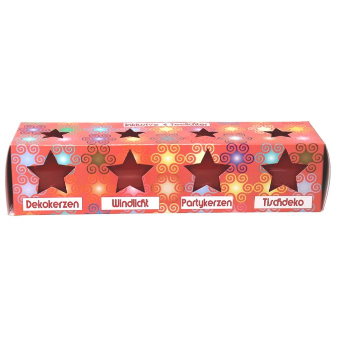 Rote Teelichter, 4er Pack, 1 Stk. von CMH
