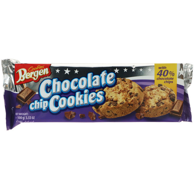 Chocolate Chip Cookies, 100g von bergen