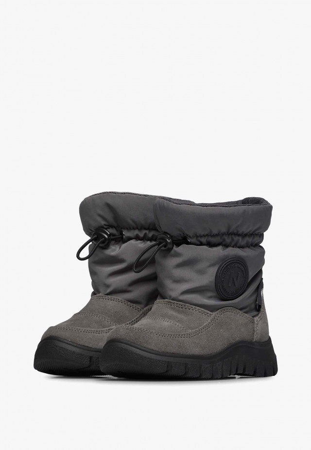 NATURINO VARNA 2 WP.Stiefel aus Veloursleder und technischem Gewebe, Anthrazit