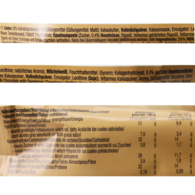 Joe's Core Bar Hazelnut Nougat, 12er Pack, 12 x 45g von Weider