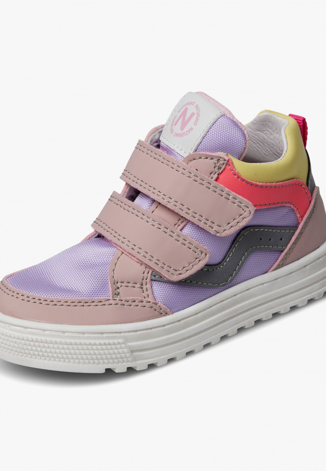NATURINO MIZAR VL.Sneakers aus Leder un technischem Gewebe, Lila-Rosa