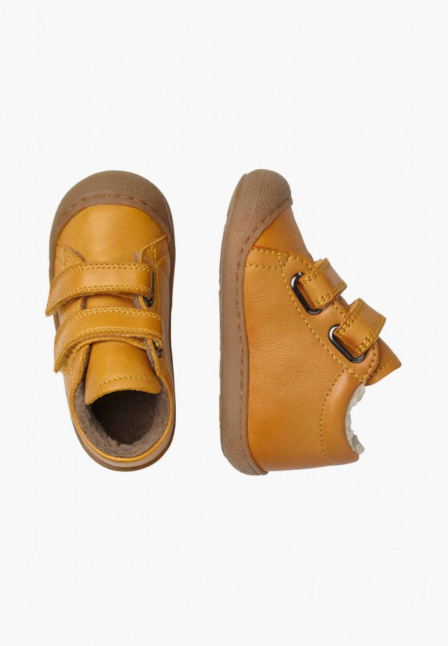 NATURINO COCOON VLLauflernschuhe aus Nappaleder mit Wollfutter, Kürbis
