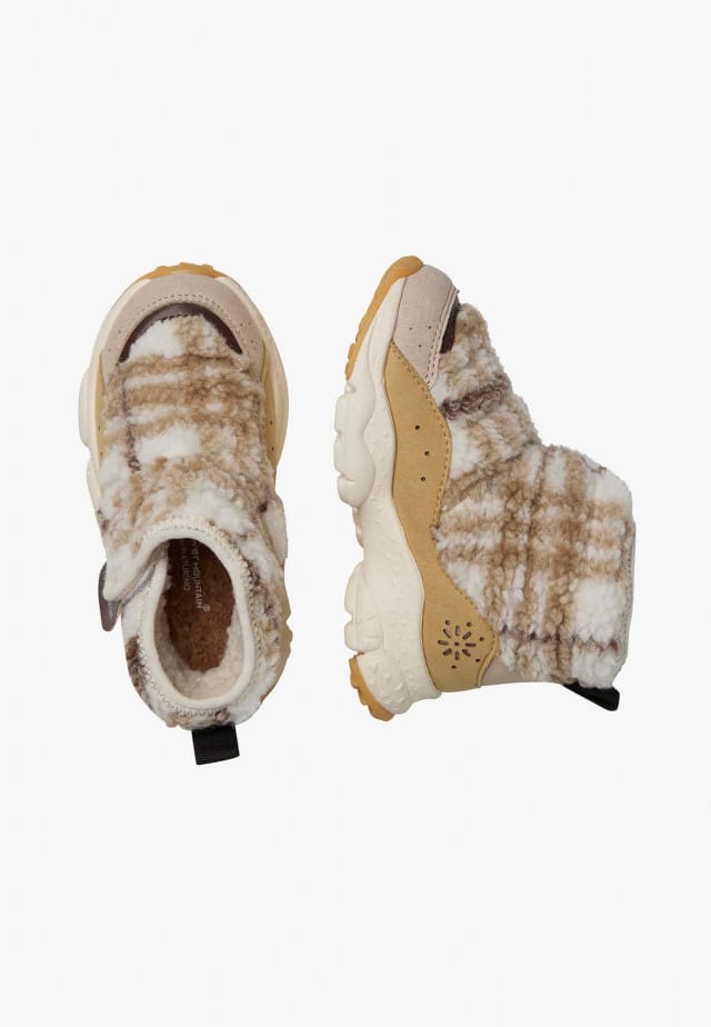 TARO JUNIOR WP.Stiefeletten aus Kunstleder und Wolle, Beige-Creme