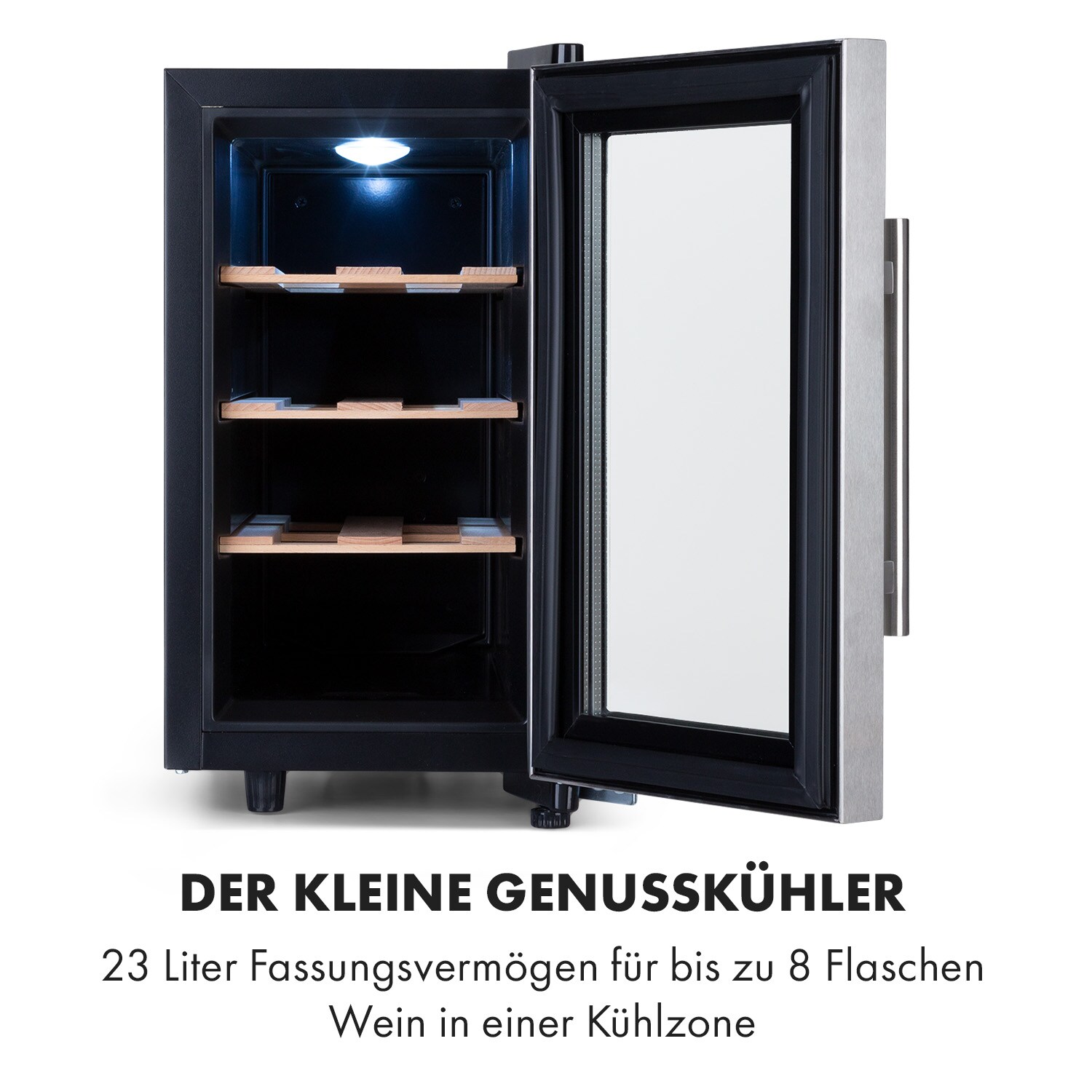 Reserva 8 Uno Weinkühlschrank 23 Ltr 8 Fl 11-18 °C 26 dB Edelstahl