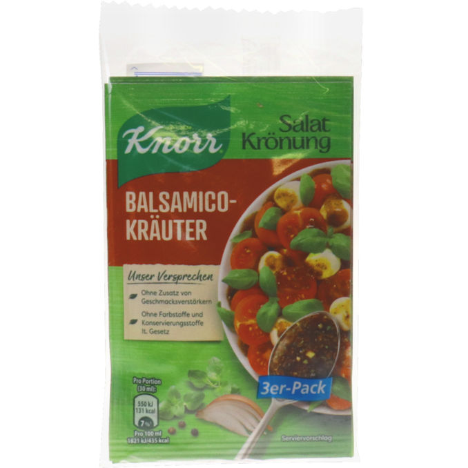 Salatkrönung Balsamico Kräuter, 3er Pack, 33g von Knorr