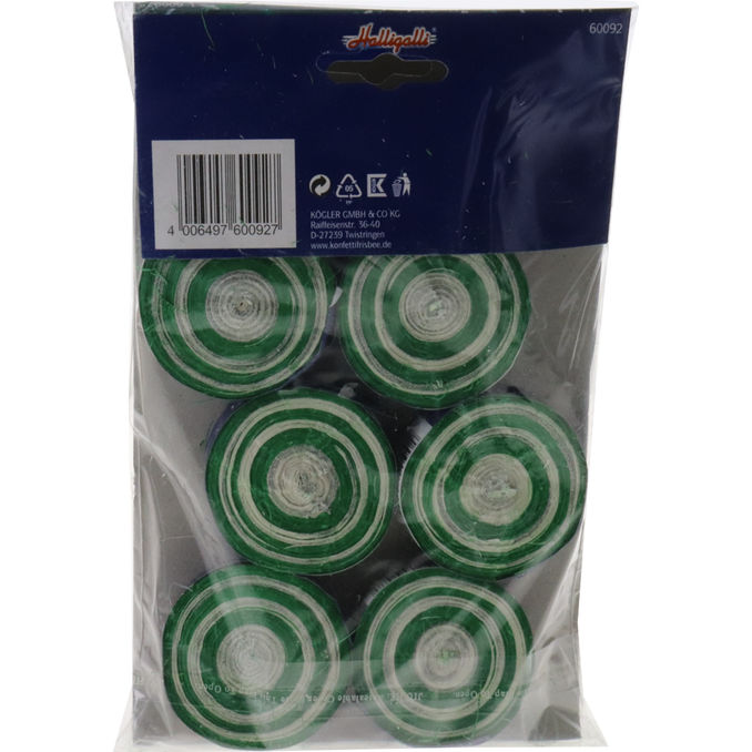 Konfetti-Frisbee grün/weiß, 6er Pack, 6 Konfetti-Frisbee one von KÖGLER GmbH & Co.KG