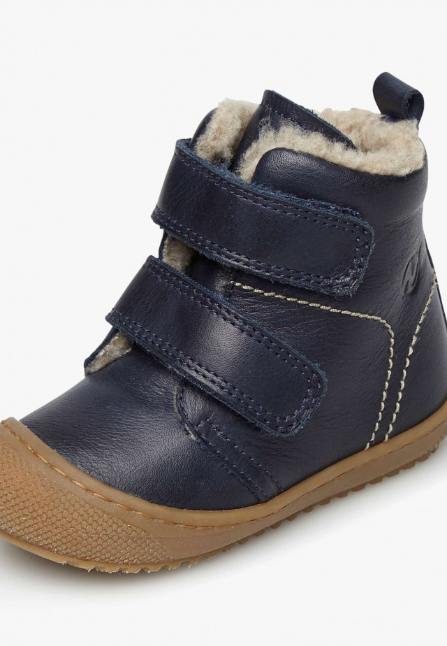 NATURINO BUBBLE VLStiefeletten aus gefüttertem Nappaleder, Marineblau