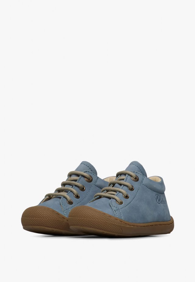 NATURINO COCOONLauflernschuhe aus Veloursleder, Azurblau