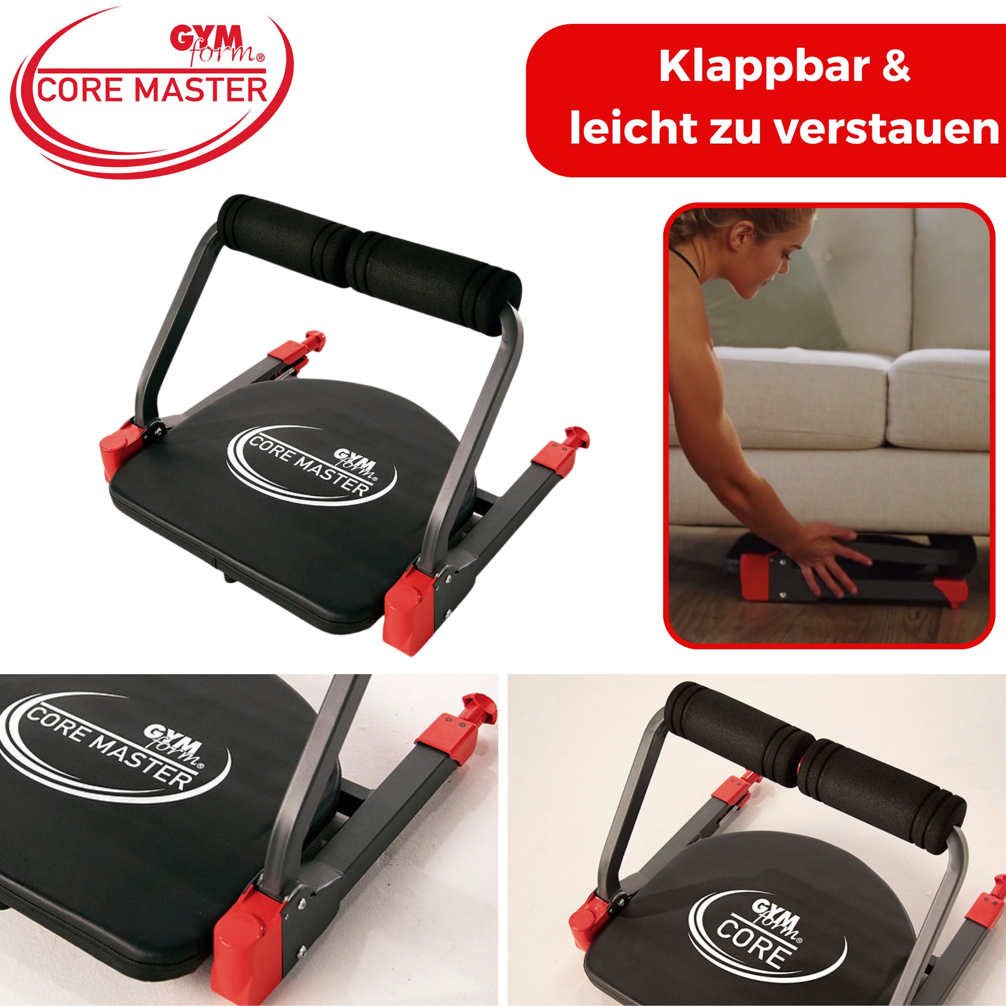 Gymform® Ganzkörpertrainer - kleines Fitnessgerät für Zuhause Core Master