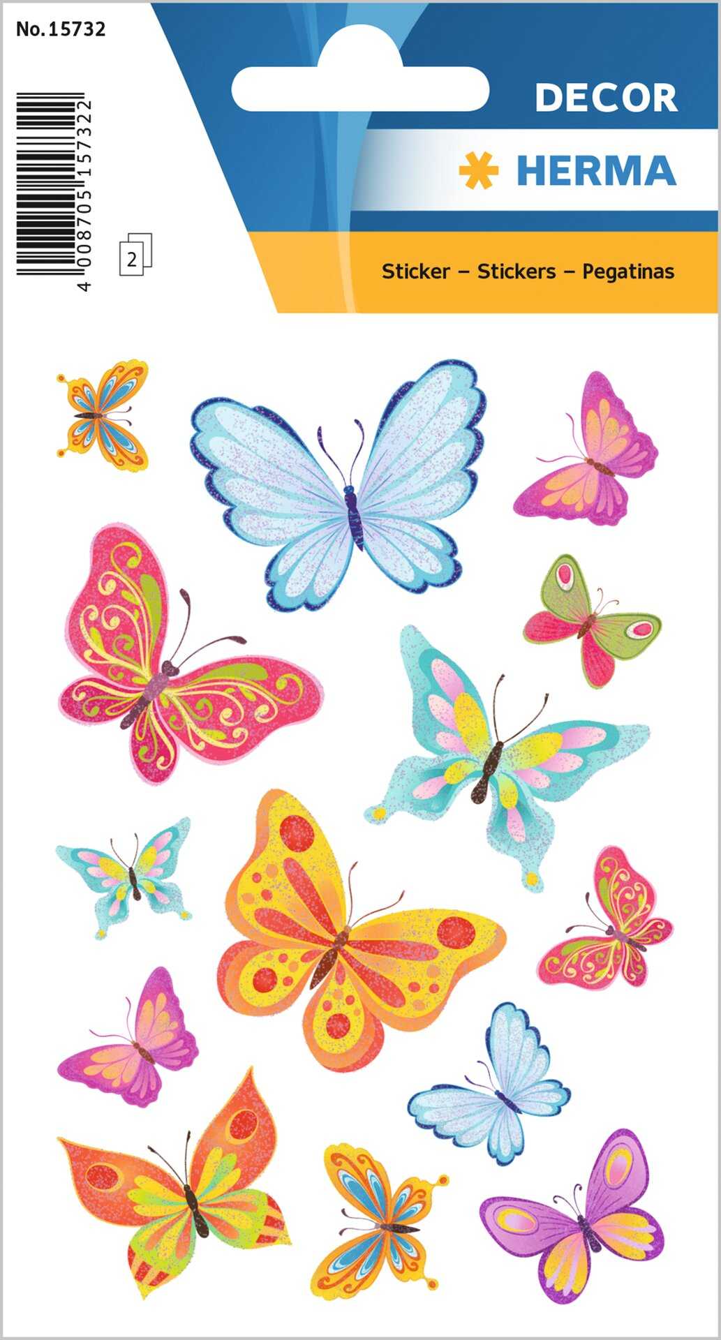 Sticker Schmetterling 2 Blatt