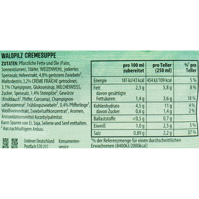 Knorr Waldpilz Cremesuppe , 48g von Knorr