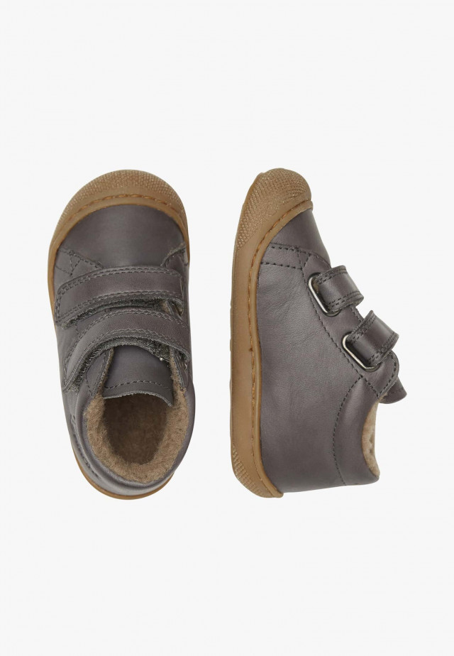 NATURINO COCOON VLLauflernschuhe aus Nappaleder mit Wollfutter, Anthrazit