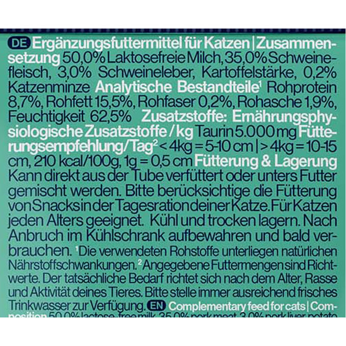 Katzensnack Milchcreme mit Katzenminze, 75g von Pets Deli