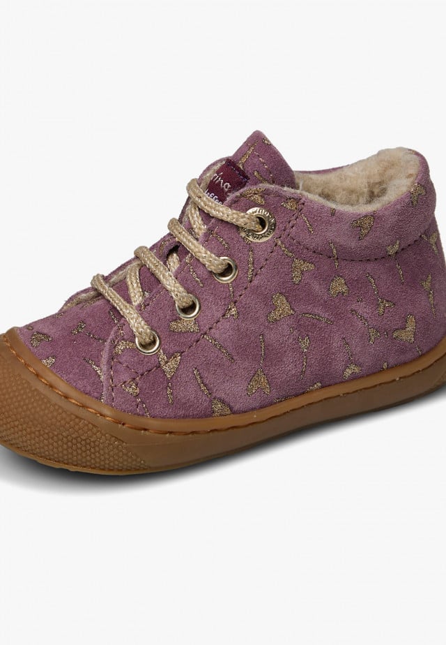 NATURINO COCOONLauflernschuhe aus Veloursleder, Violett