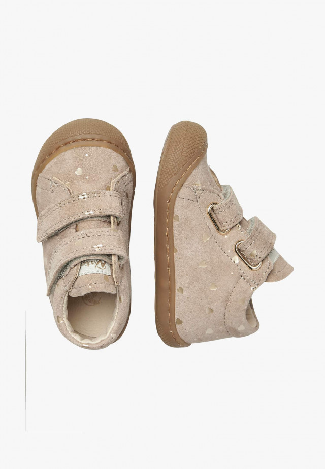NATURINO COCOON VLLauflernschuhe aus Veloursleder, Taupe