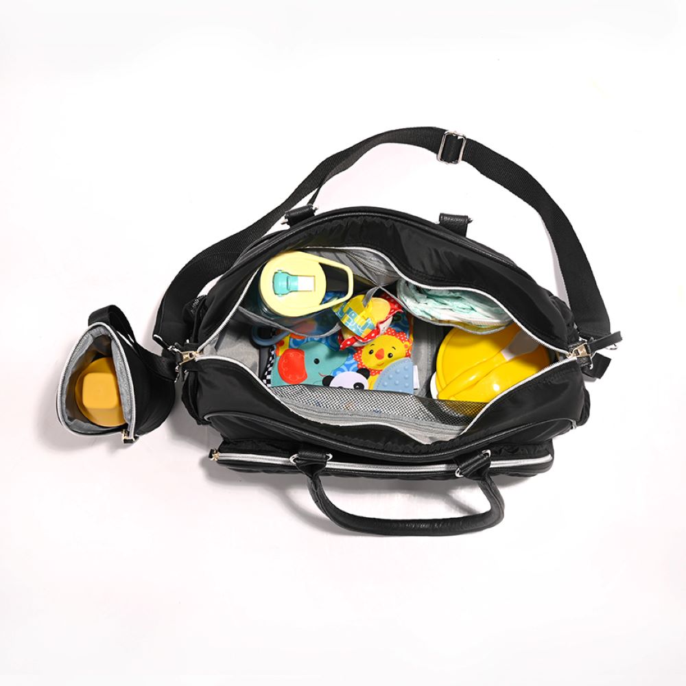 Lorelli Wickeltasche Viola, wasserabweisend, Wickelunterlage, Seitentaschen grau