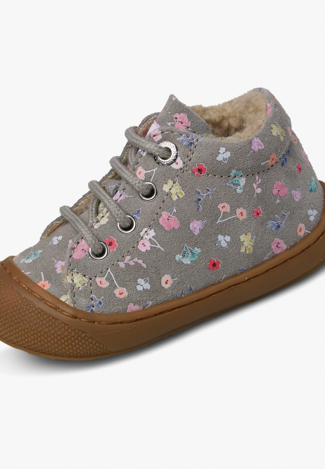 NATURINO COCOONLauflernschuhe aus Veloursleder, Dunkelgrau