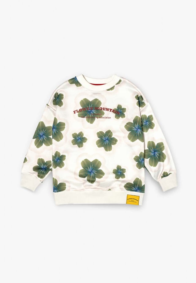 YORI-TWOSweatshirt, Weiß-Grün