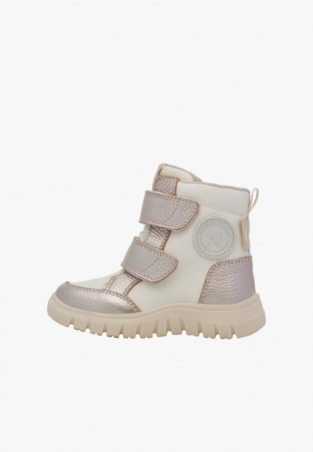 NATURINO GEMINAE 3 VL WP.Stiefel aus Veloursleder und technischem Gewebe, Platin-Weiß