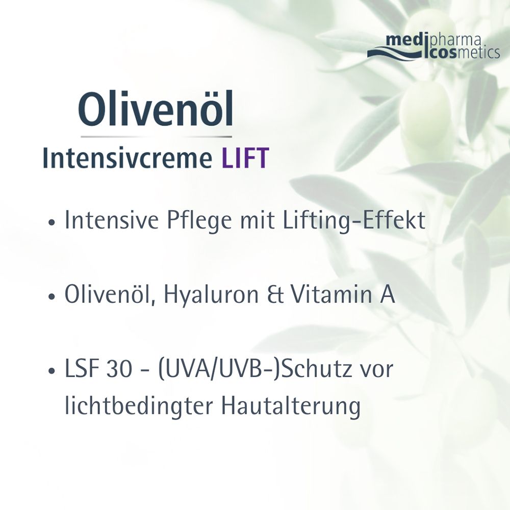 medipharma cosmetics Olivenöl Intensivcreme Lift LSF 30