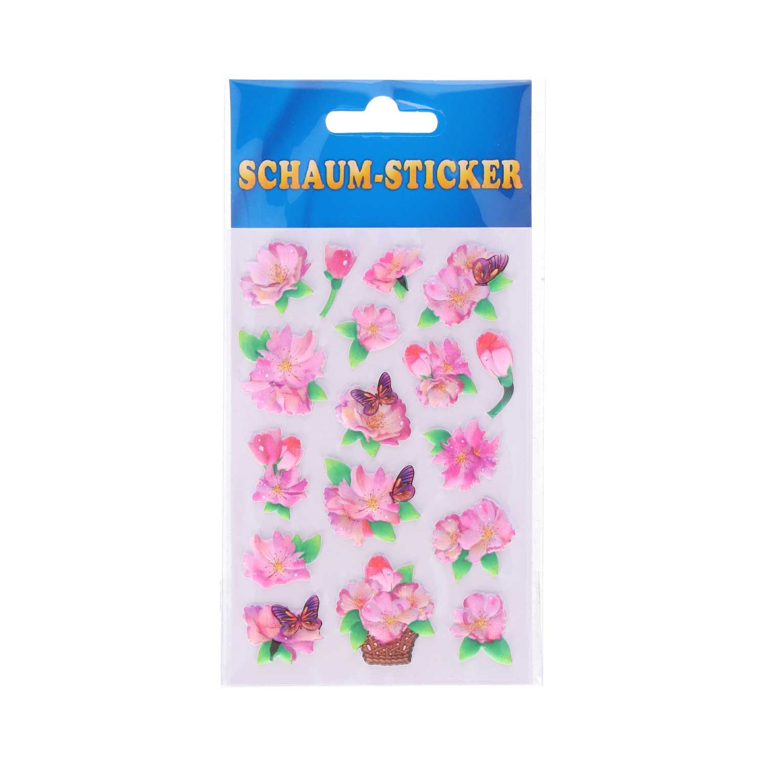 Schaum Sticker Blumen 1 Blatt 6fach