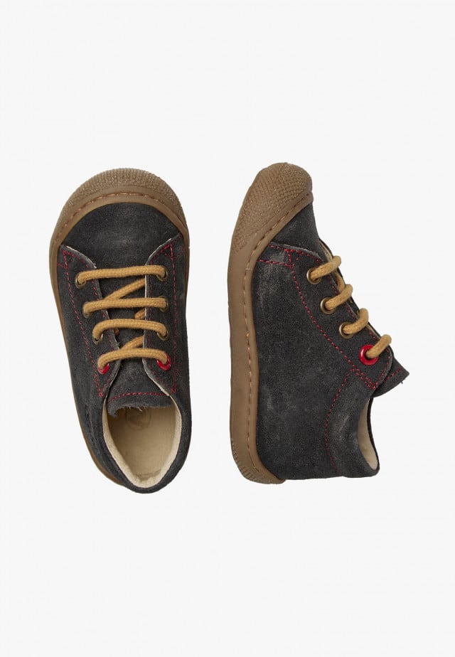 NATURINO COCOONLauflernschuhe aus Veloursleder, Anthrazit