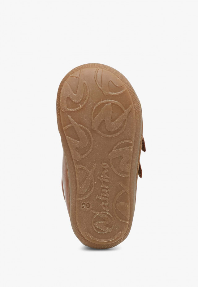 NATURINO COCOON VLLauflernschuhe aus Nappaleder mit Wollfutter, Cognac