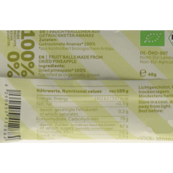 BIO Ananas-Kaubonbons, 40g von buah