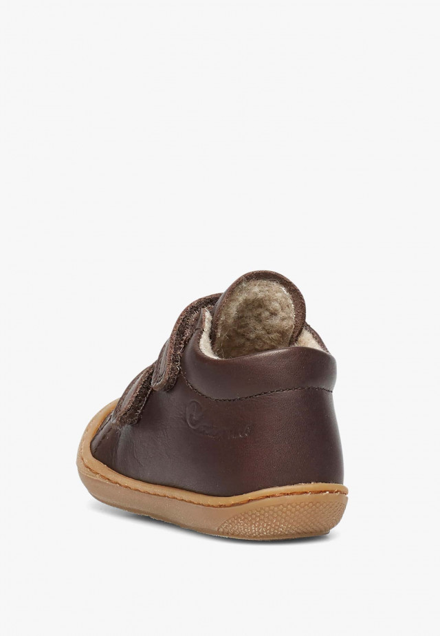 NATURINO COCOON VLLauflernschuhe aus Nappaleder mit Wollfutter, Nussbraun
