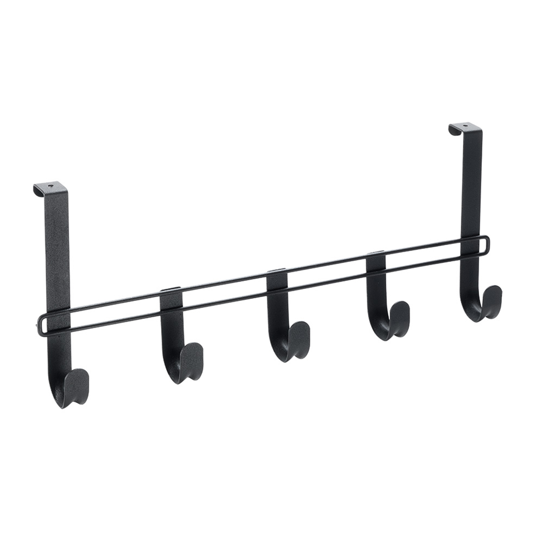 Türgarderobe - schwarz matt - 5 Haken - 38cm