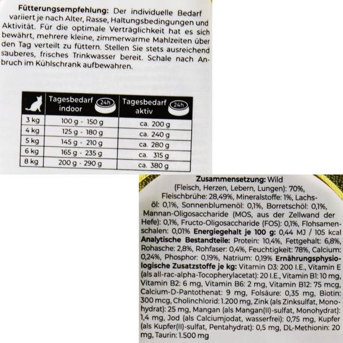 Katzenfutter Wild Pur, 12er Pack, 1,02 Kg von Dr. Link®