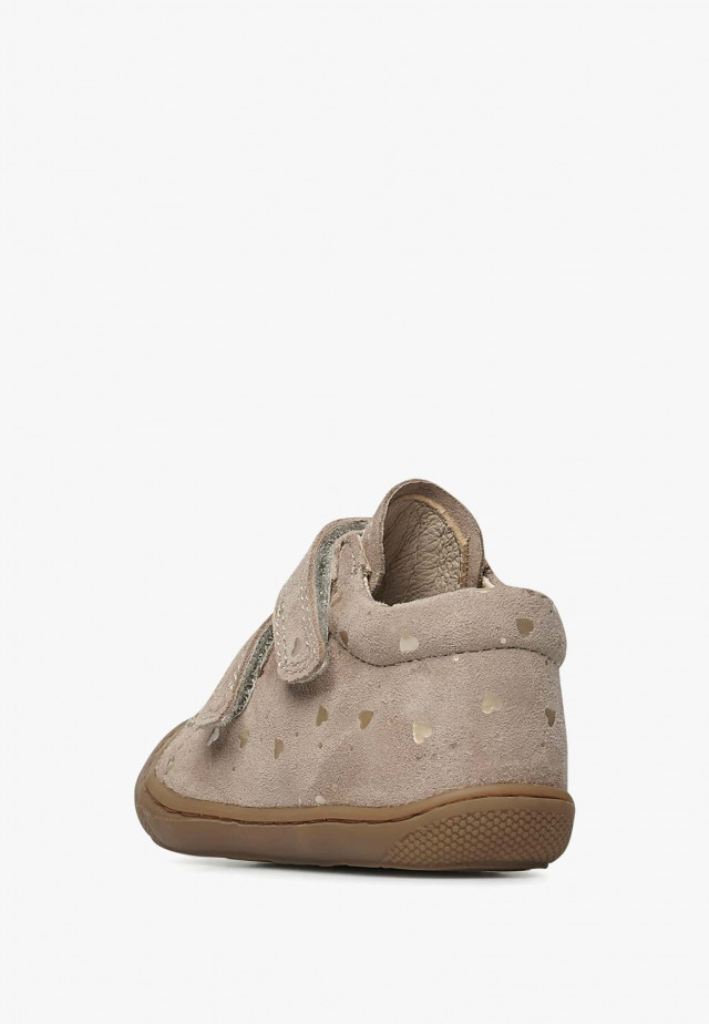 NATURINO COCOON VLLauflernschuhe aus Veloursleder, Taupe