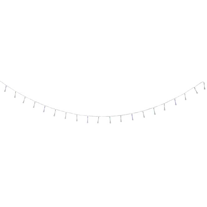20er Solar LED Lichterkette - Tropfen - aus Glas - ca. 485 cm